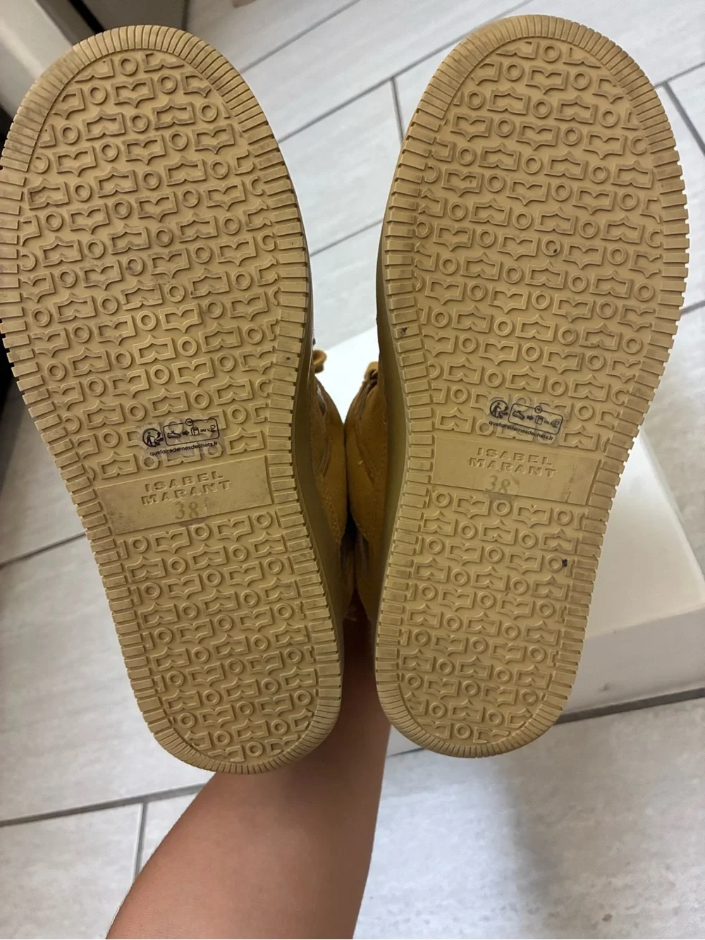 Isabel Marant Wedge Brown High Top Sneakers Size 38